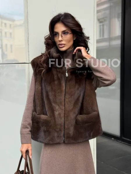 Жилет из норки - фото 9