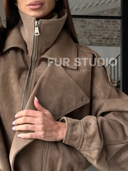 Куртка - бомбер весенняя оверсайз - фото 1