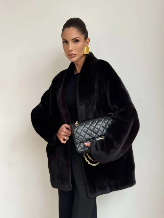 Стильный женский норковый жакет (шуба) Brown Velvet - фото 11