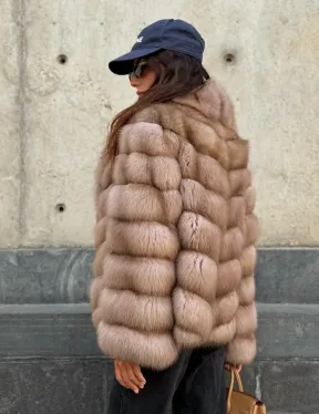 Шуба из куницы в цвете тор-тор - фото 5