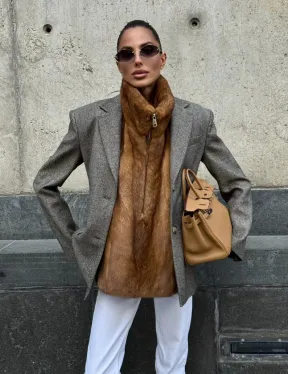 Меховая манишка из норки - фото 9