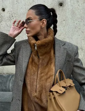 Меховая манишка из норки - фото 1