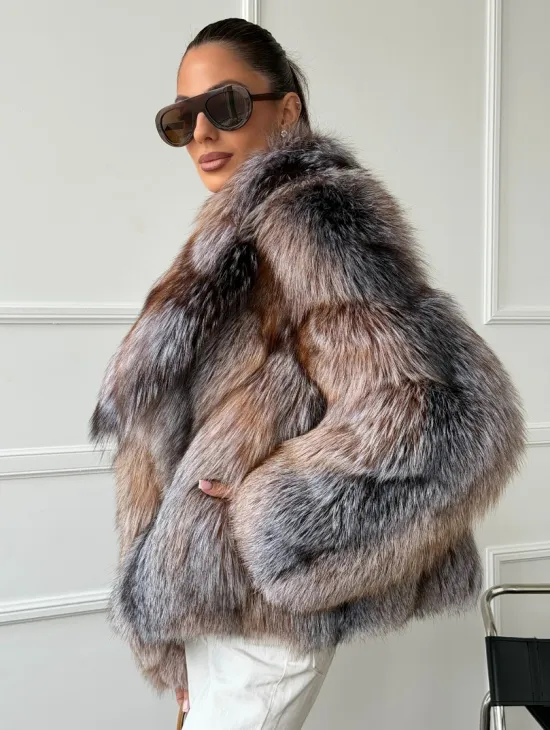 Полушубок из чернобурки - фото 3