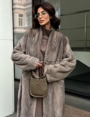 Длинная норковая шуба - фото 3