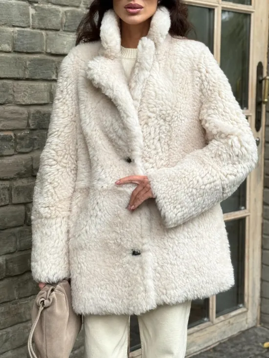 Женская дубленка - мех тиградо - фото 2