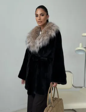 Норковая шуба с рысью - фото 11