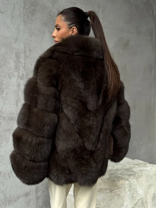 Шуба из песца под соболь - фото 6