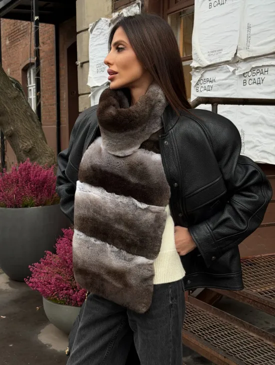 Манишка из кролика рекс под шиншиллу - фото 6