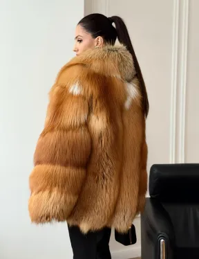 Шуба из лисы огневки - фото 4