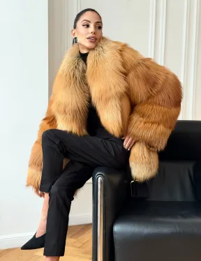Шуба из лисы огневки - фото 3