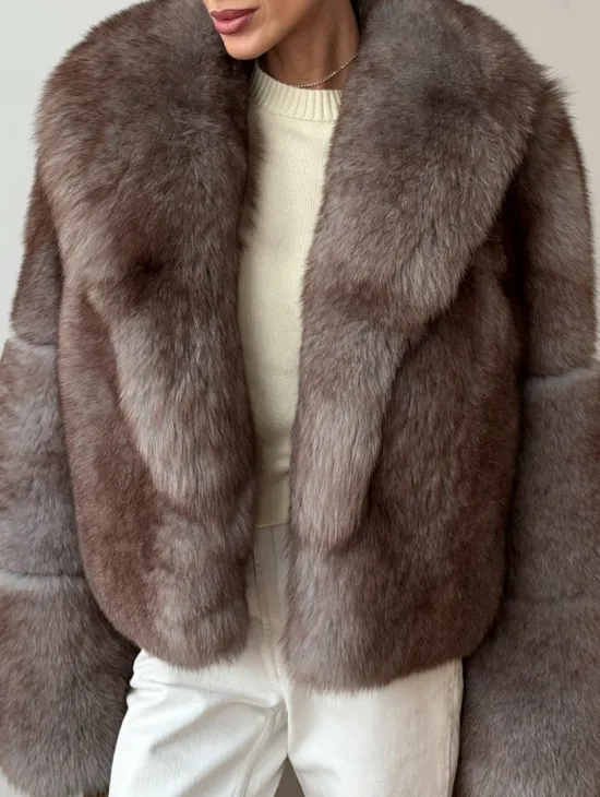 Короткая шуба из финского песца - фото 2