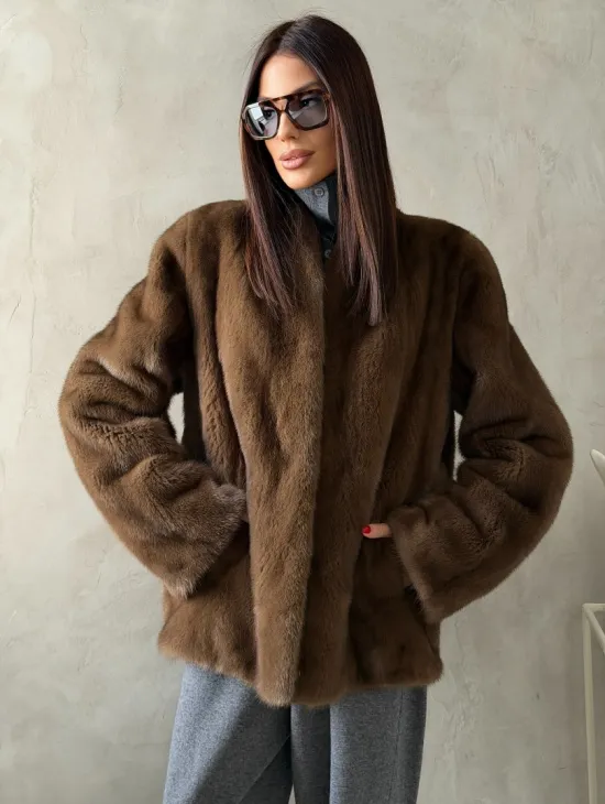 Шуба женская из меха норки - фото 6