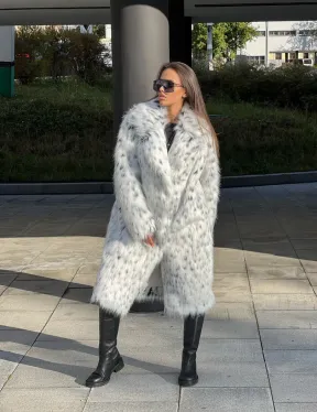 Шуба из экомеха под рысь - фото 0