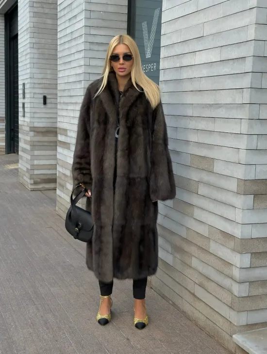 Шуба из баргузинского соболя - цельного кроя - фото 2