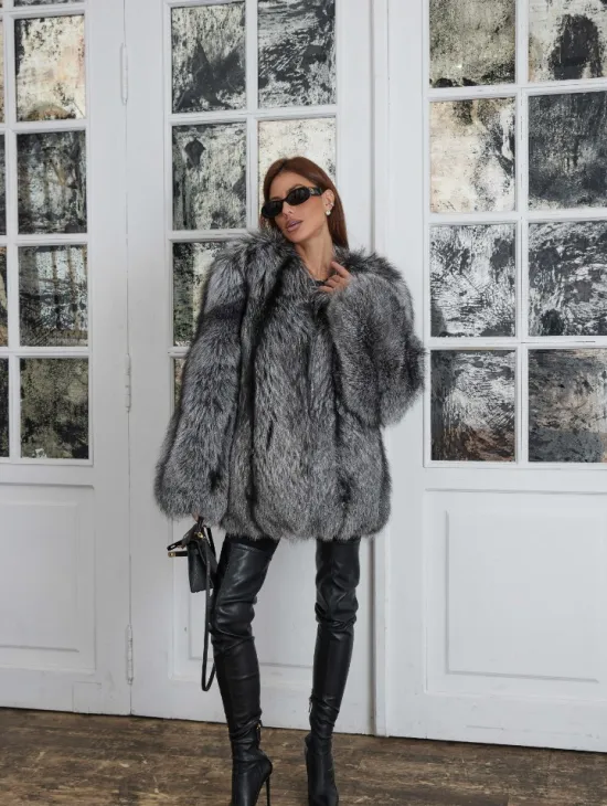Шуба из чернобурой лисы - фото 3
