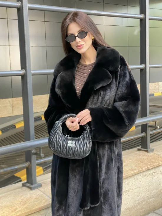 Норка BLACKGLAMA роспуск английский воротник - фото 3